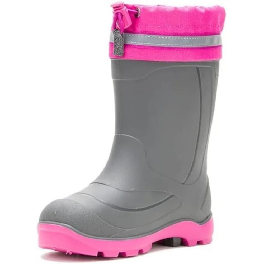 Kamik Snobuster 3 Snow Boots Kids US 5 Charcoal Waterproof Round Toe JOBB1023